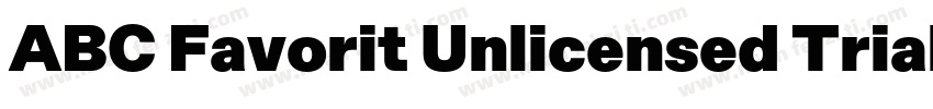 ABC Favorit Unlicensed Trial字体转换